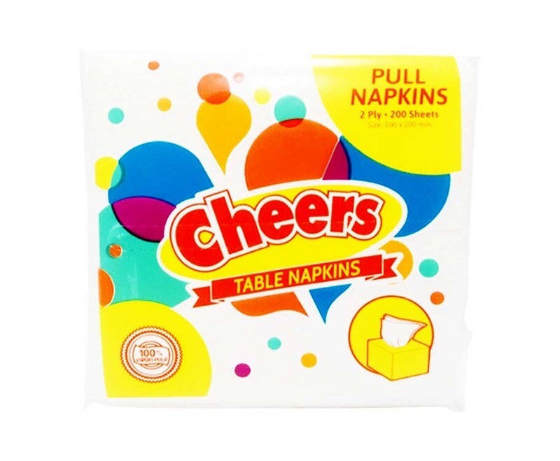 Cheers Table Napkin Pull Napkins 2 Ply 200 Sheets