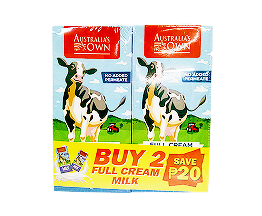 Australia's Own Full Cream Milk (2 Packs x 1L)