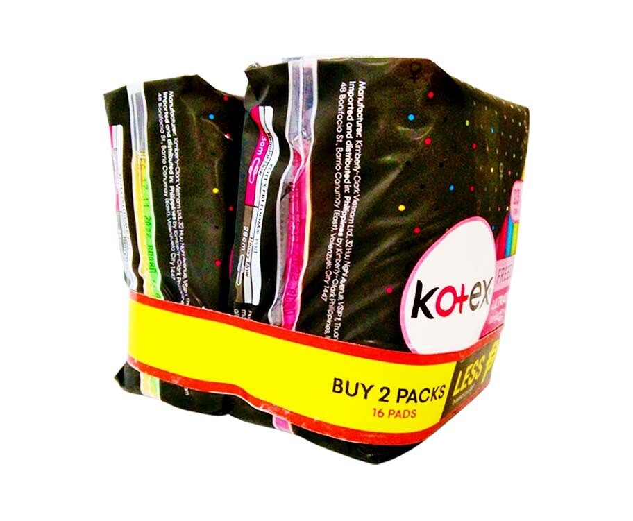 Kotex Freedom Ultra Thin Wing Day 23cm (2 Packs x 8 Pads)