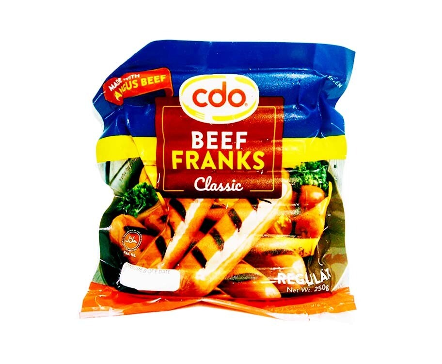 CDO Beef Franks Classic Regular 250g