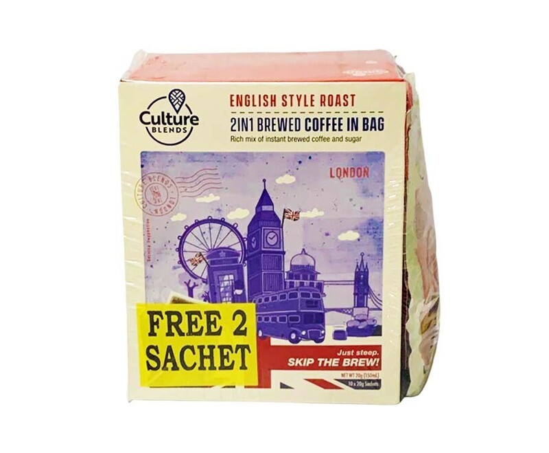 Culture Blends 2in1 Brewed Coffee In Bag English Style Roast (10+2