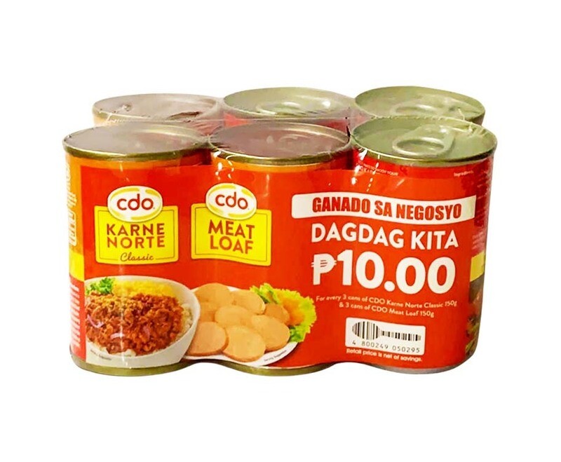 CDO Karne Norte Classic (3 Packs x 150g)+ CDO Meat Loaf (3 Packs x 150g)
