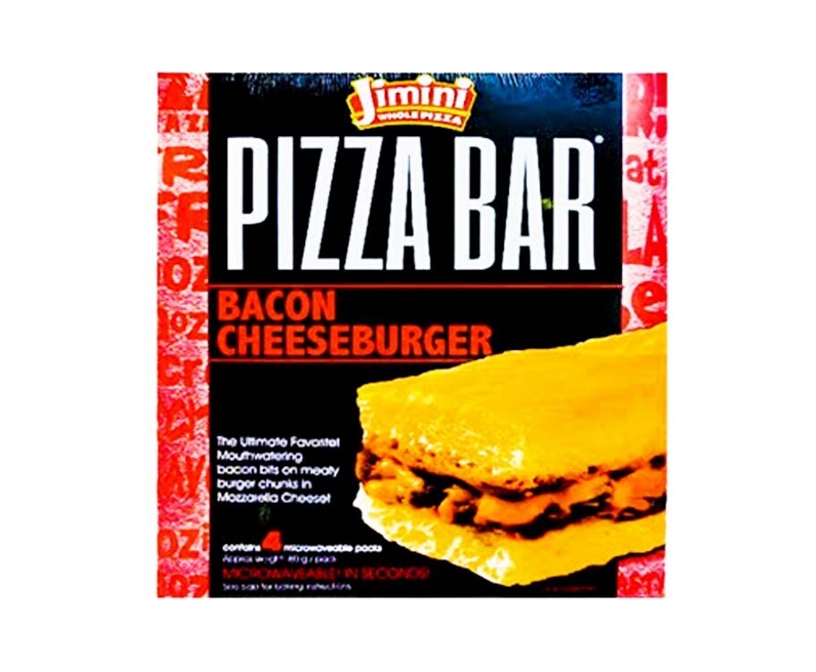 Jimini Whole Pizza Bar Bacon Cheeseburger 4 Packs 320g
