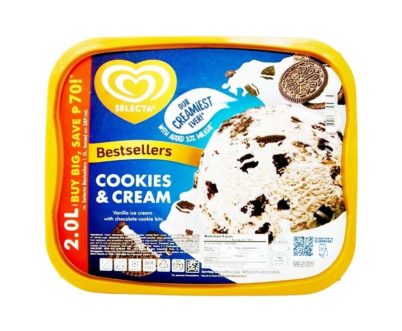 Selecta Bestsellers Cookies & Cream Ice Cream 2L