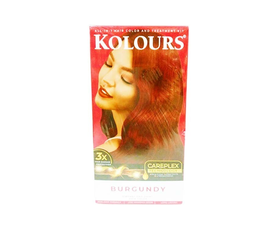 Kolours Burgundy Vibrant and Shiny Hair Color 120mL
