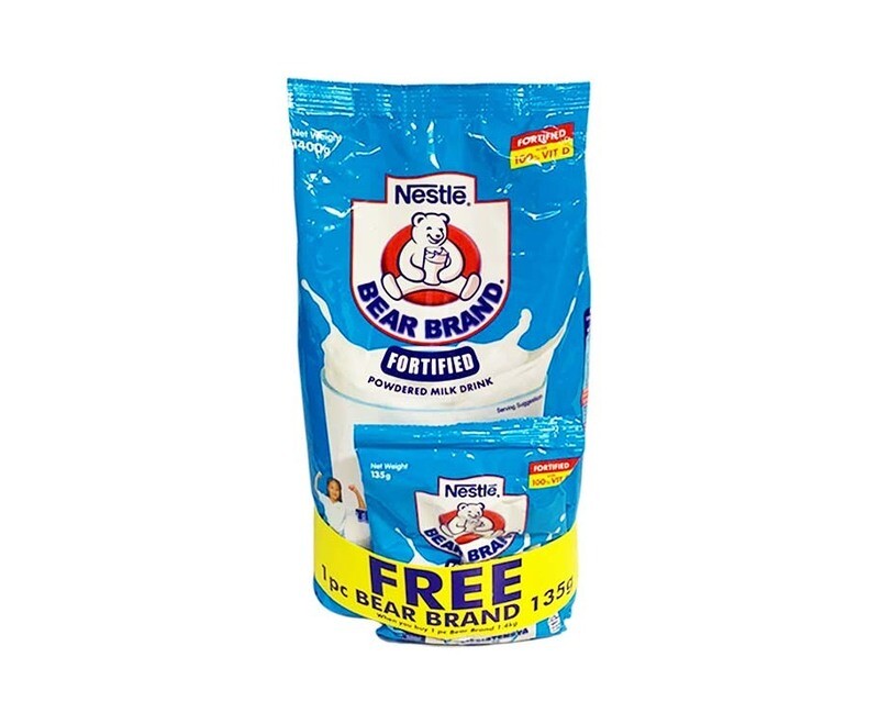 Nestlé Bear Brand Fortified Powdered Milk Drink 1400g + Nestlé Bear