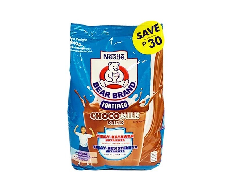 Nestlé Bear Brand Fortified Choco Milk Drink 840g