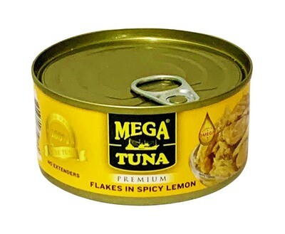 Mega Tuna Premium Flakes In Spicy Lemon 180g