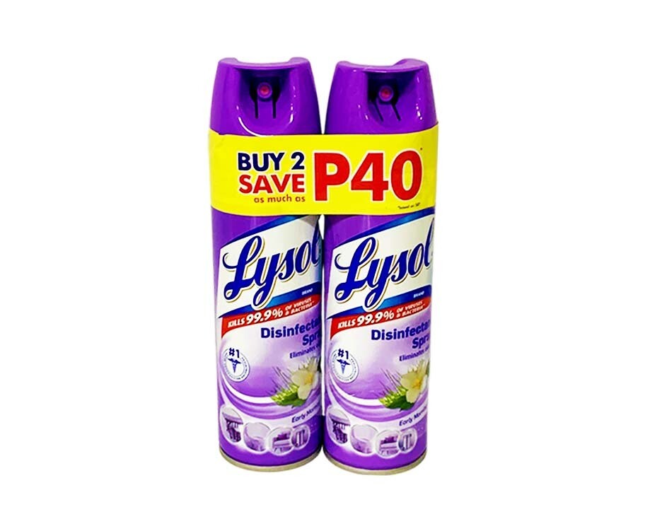 Lysol Brand Disinfectant Spray Fresh Early Morning Breeze (2 Packs x 170g)