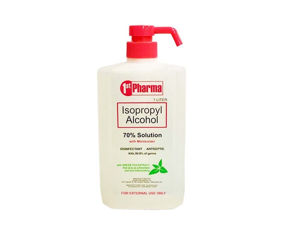 1st Pharma Isopropyl Alcohol 70% Solution with Moisturizer Green Tea Extract 1L