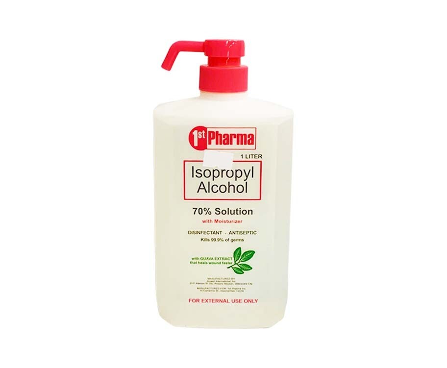 1st Pharma Isopropyl Alcohol 70% Solution with Moisturizer with Guava Extract 1L