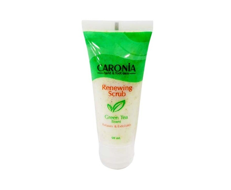 Caronia Hand &amp; Foot Care Renewing Scrub Green Tea Scent 50mL