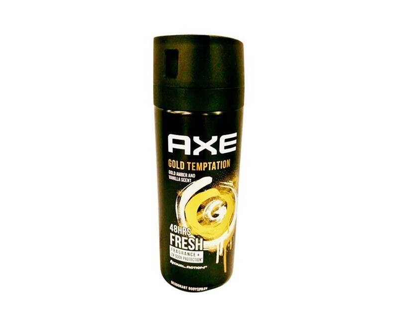 AXE Gold Temptation Gold Amber and Vanilla Scent Deodorant Body Spray 150mL