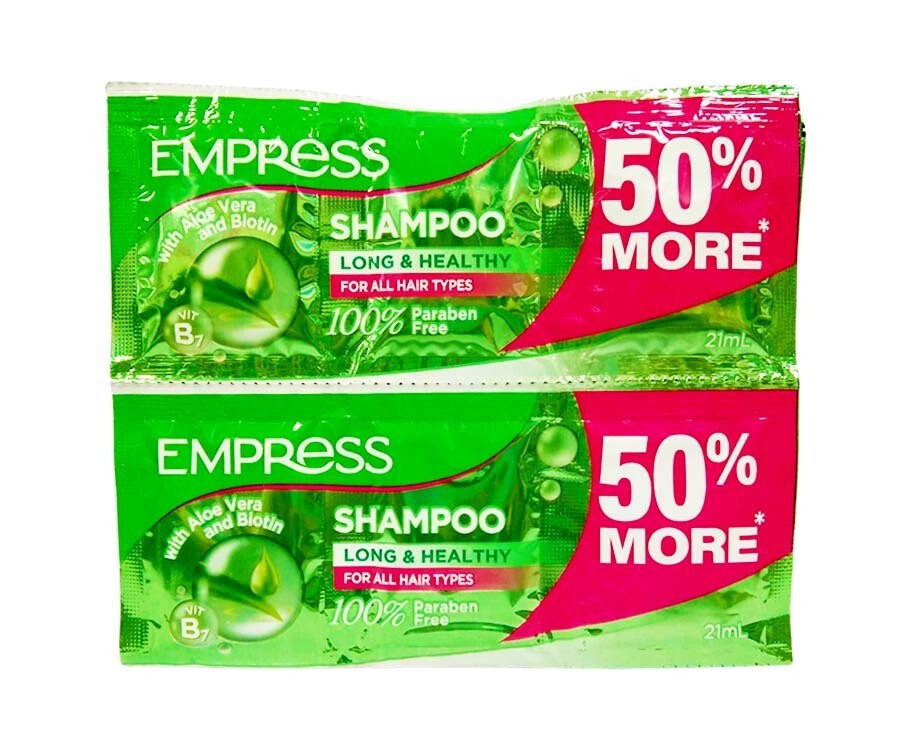 Empress Shampoo Long &amp; Healthy with Aloe Vera and Biotin (6 Packs x 21mL)