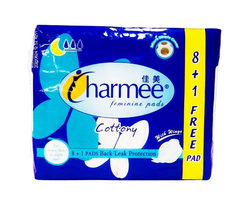 Charmee Feminine Pads Cottony with Wings 8+1 Free Pad