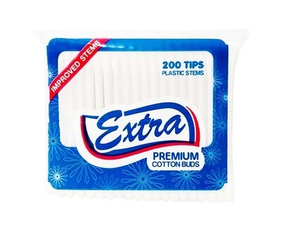 Extra Premium Cotton Buds Plastic Stems 200 Tips