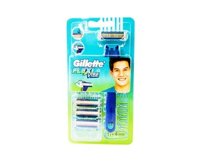 Gillette Flexi Vibe 1 Razor + 4 Cartridges