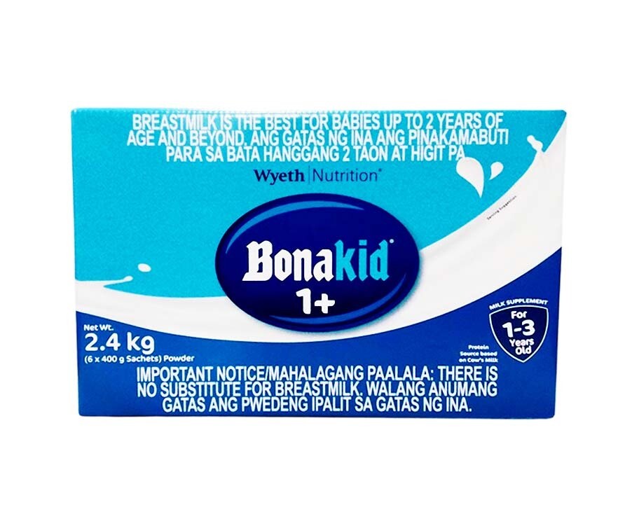 Bonakid 1+ Milk Supplement Powder For 1-3 Years Old (6 Packs x 400g) 2.4kg