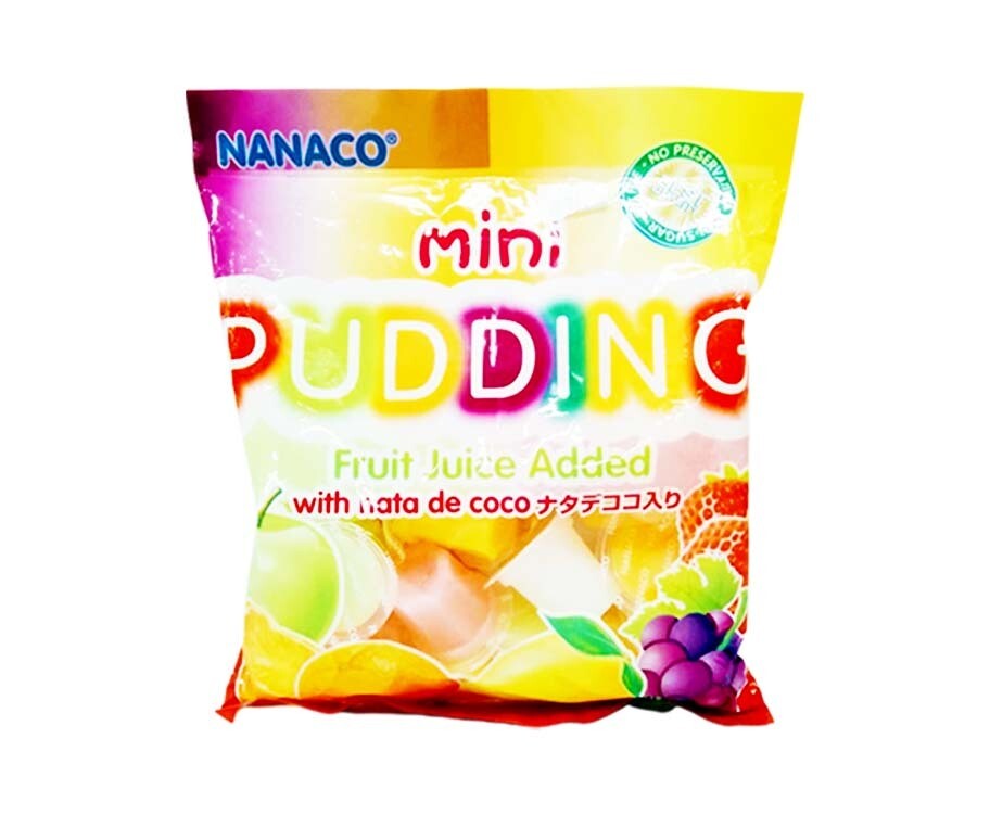 Nanaco Mini Pudding Fruit Juice Added with Nata de Coco Assorted Flavour (15 Packs x 25g)