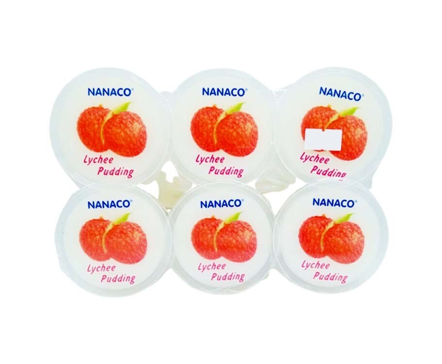 Nanaco Nata de Coco Lychee Pudding (6 Packs x 80g)