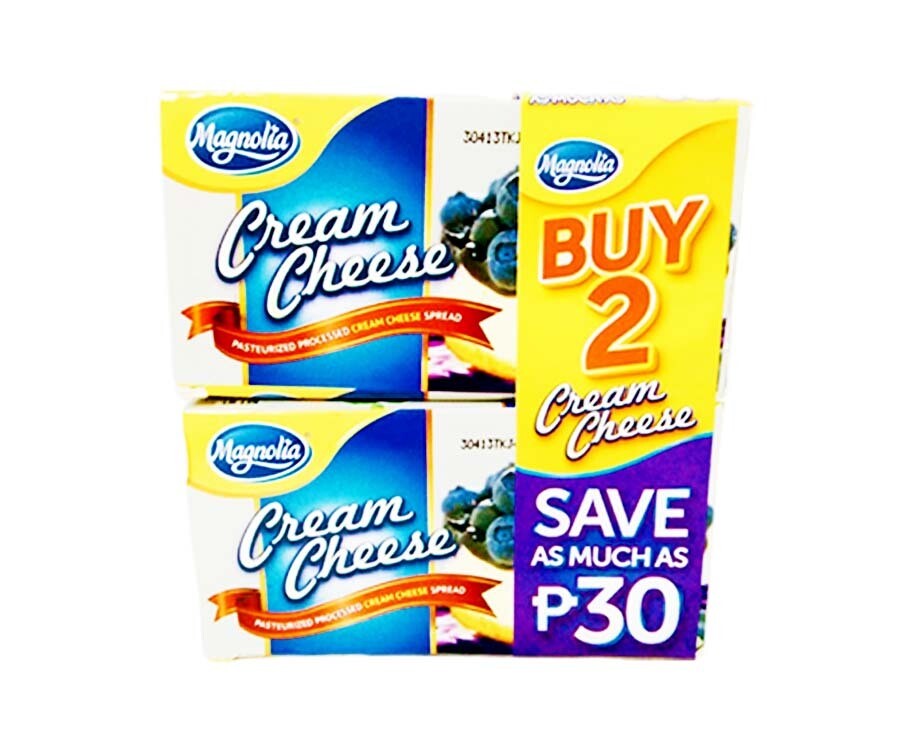 Magnolia Cream Cheese Pasteurized Processed Cream Cheese Spread (2 Packs x 225g)