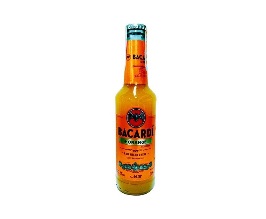 Bacardi + Orange Flavoured Rum Mixed Drink 275mL