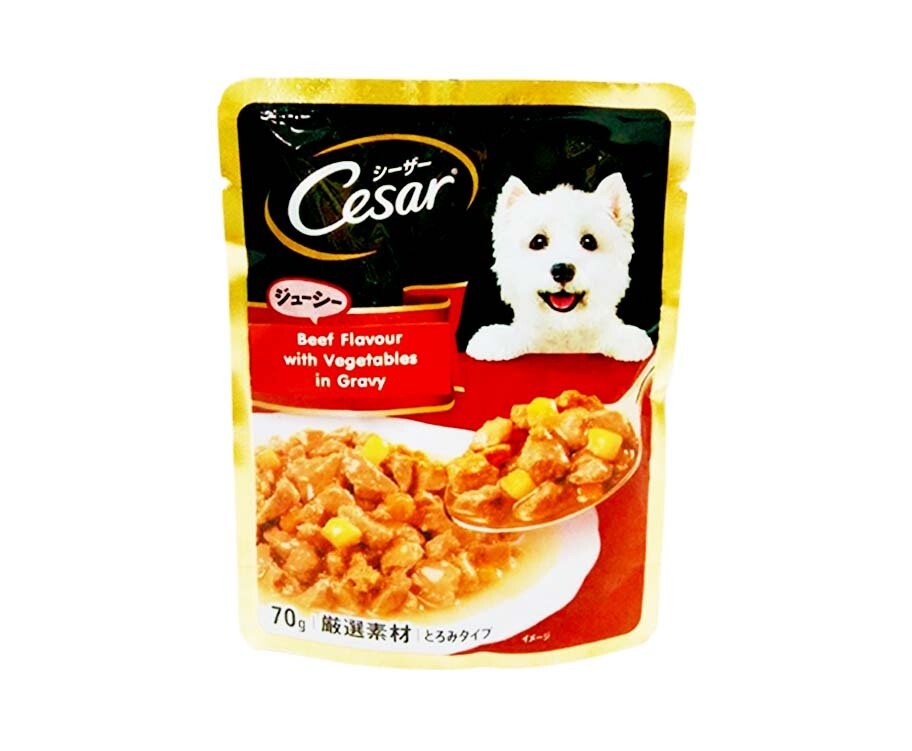 Cesar Beef Flavour with Vegetables in Gravy 70g