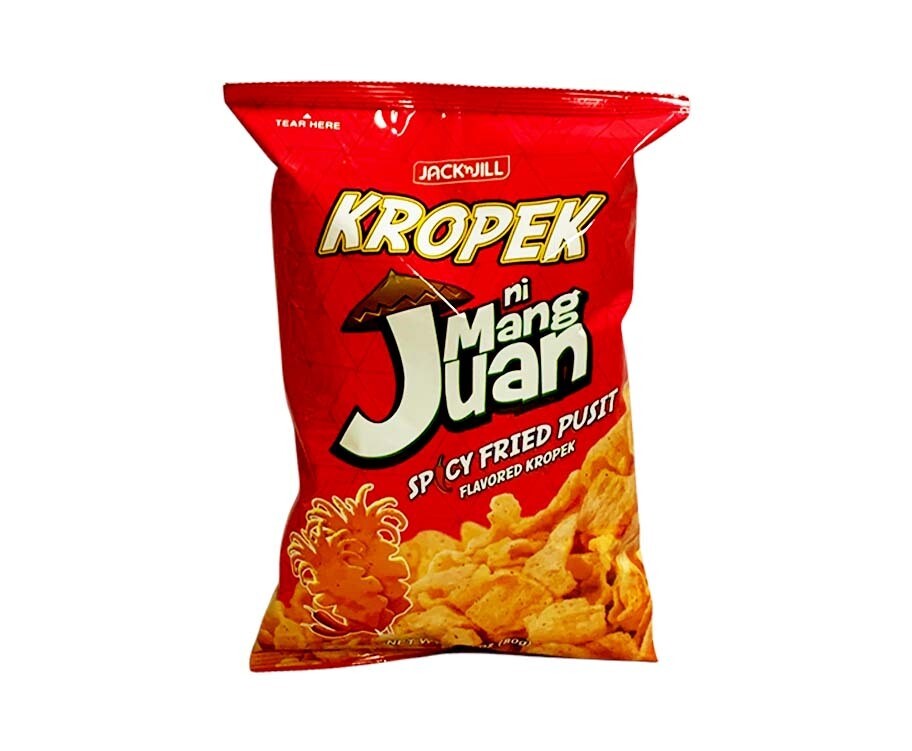 Jack &#39;n Jill Kropek ni Mang Juan Spicy Fried Pusit Flavored Kropek 80g