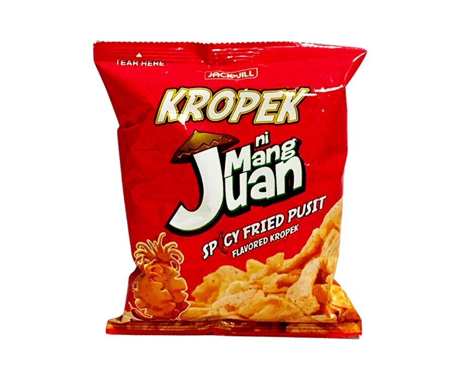 Jack &#39;n Jill Kropek ni Mang Juan Spicy Fried Pusit Flavored Kropek 22g