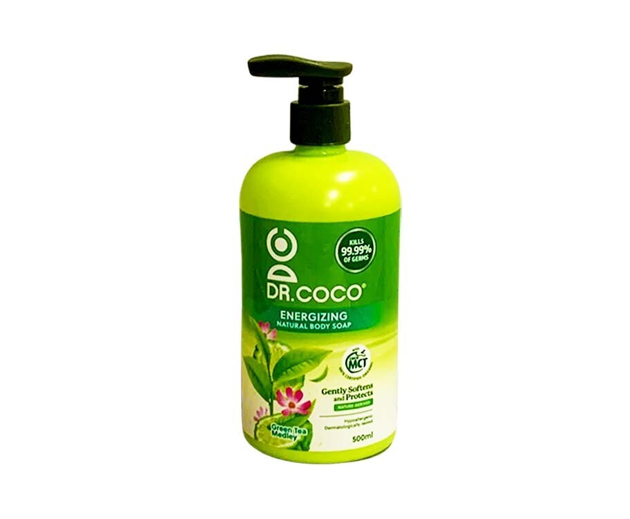 Dr. Coco Energizing Natural Body Soap Green Tea Medley 500mL