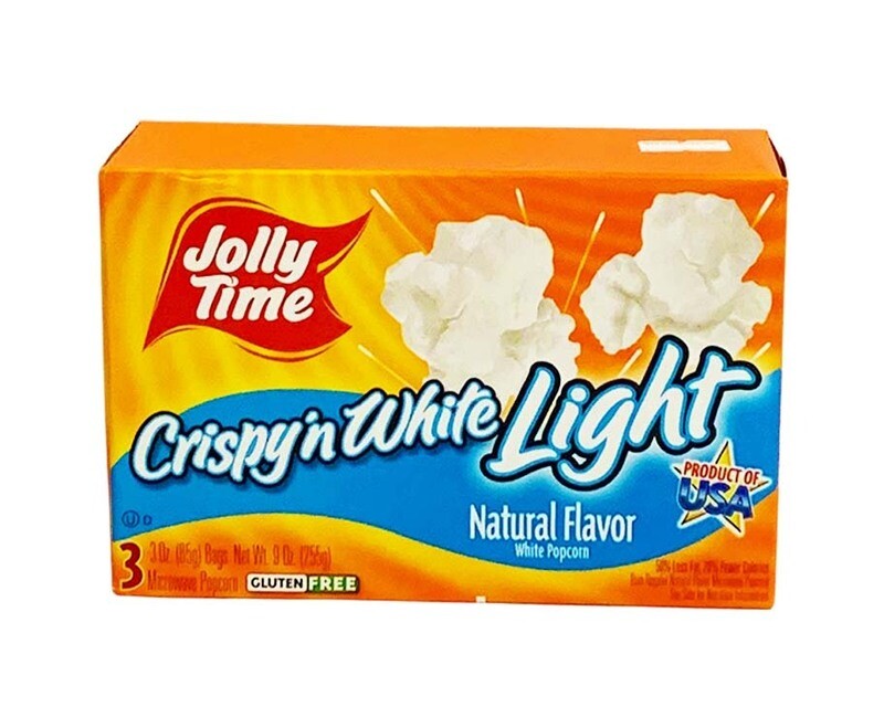 Jolly Time Crispy &#39;n White Light Natural Flavor White Popcorn (3 Bags x 85g) 255g
