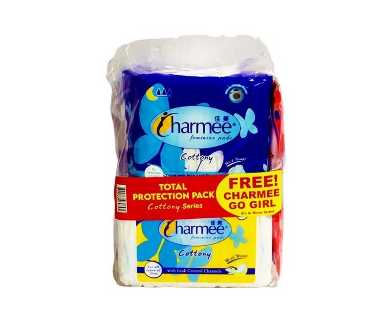 Charmee Cottony 8 Pads + Charmee Cottony 12 Pads + Charmee Pantyliners 8 Pads