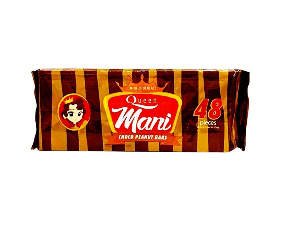 Queen Mani Milk Chocolate Choco Peanut Bars 48 Pieces