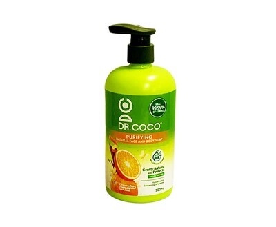 Dr. Coco Purifying Natural Face and Body Soap Tangerine Dream 500mL