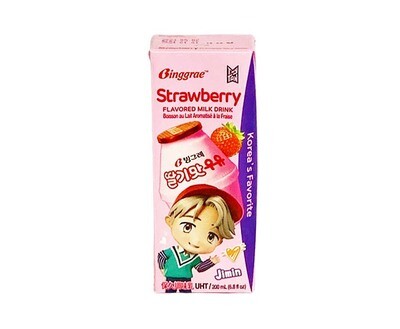 Binggrae Strawberry Flavored Milk Drink 200mL