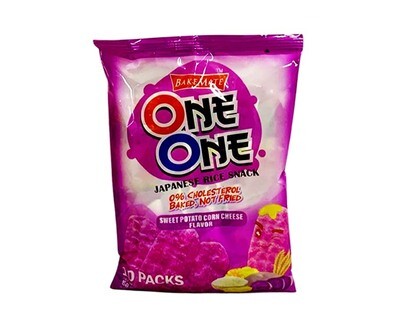 Bakemate One One Japanese Rice Snack Sweet Potato Corn Cheese Flavor 10 Packs