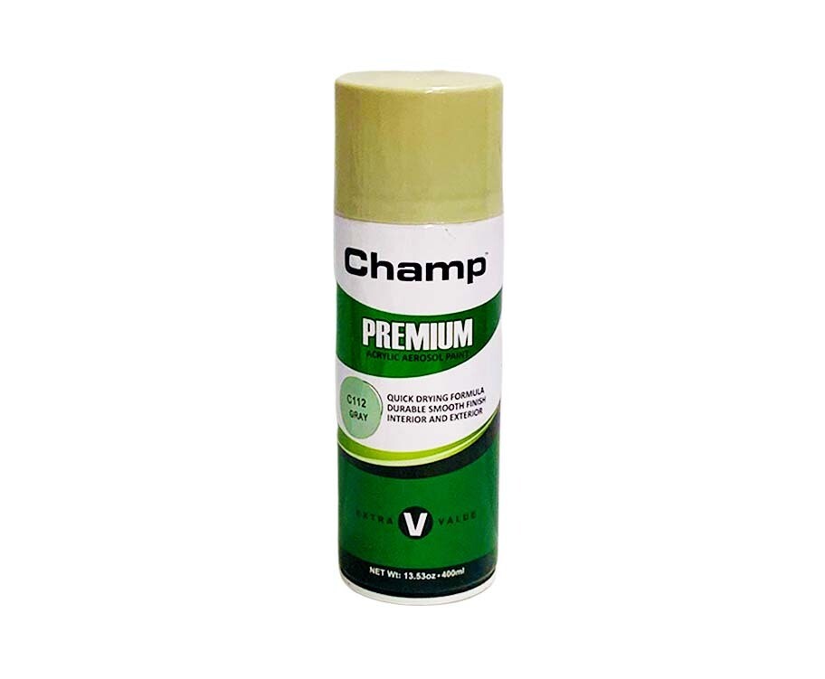 Champ Premium Acrylic Aerosol Paint C112 Gray 400mL