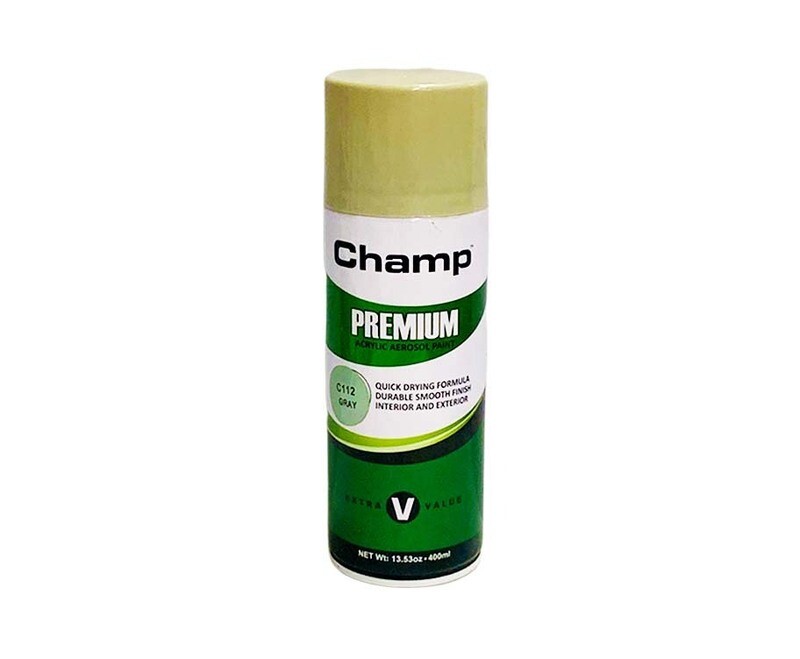 Champ Premium Acrylic Aerosol Paint C112 Gray 400mL