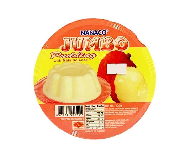 Nanaco Jumbo Pudding with Nata de Coco Lychees Flavor 420g