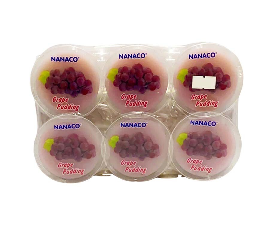 Nanaco Nata de Coco Grape Pudding (6 Packs x 80g)