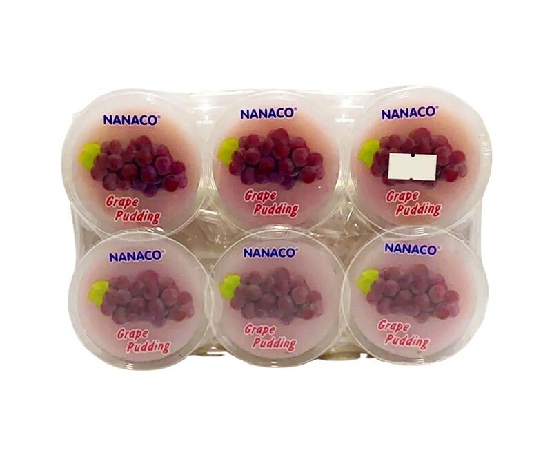 Nanaco Nata de Coco Grape Pudding (6 Packs x 80g)