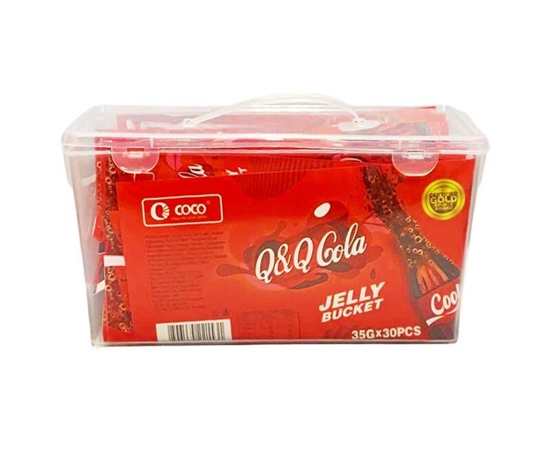 Coco Q&amp;Q Cola Jelly Bucket (30 Packs x 35g)