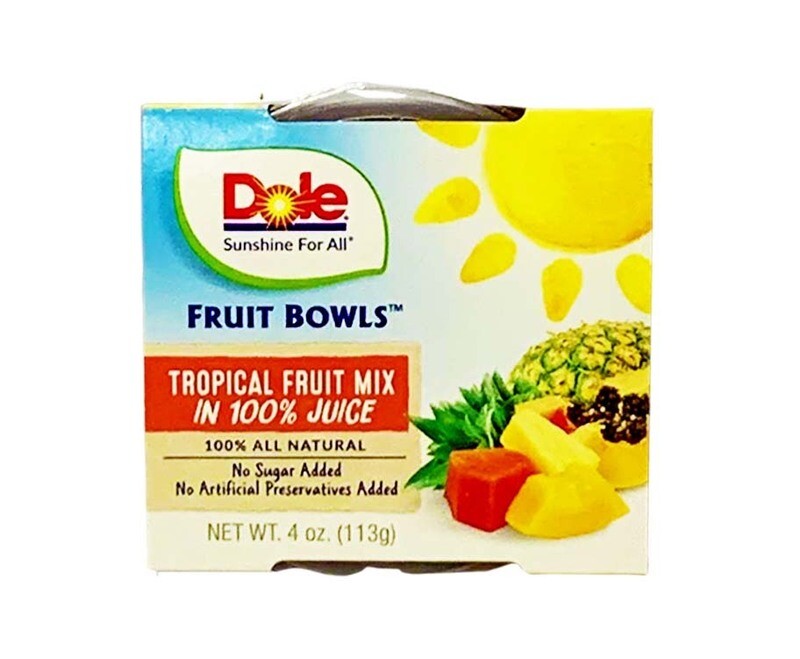 Dole Fruit Bowls Tropical Fruit Mix in 100% Juice 113g