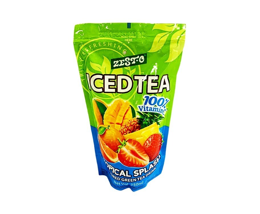 Zest-O Iced Tea Tropical Splash Flavored Green Tea Drink 250mL