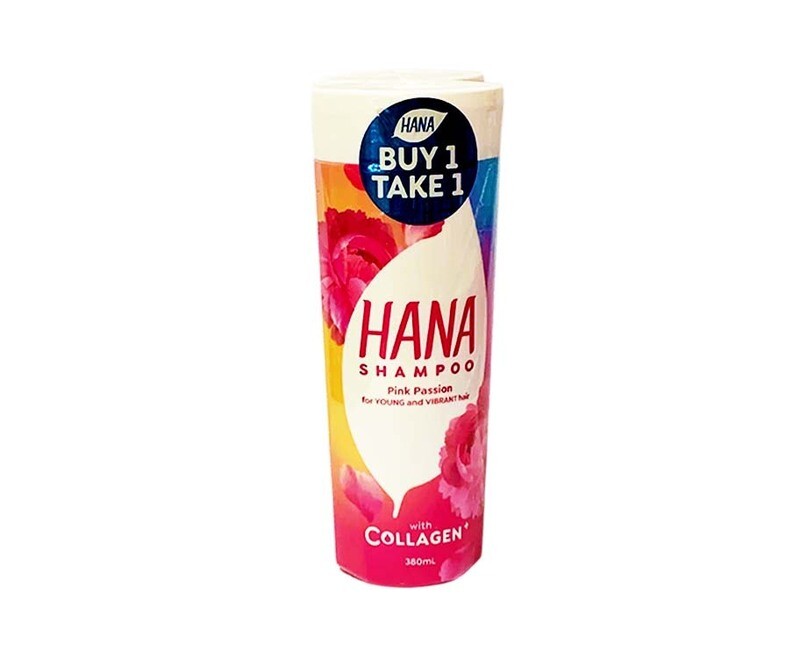 Hana Shampoo Pink Passion with Collagen (2 Packs x 380mL)