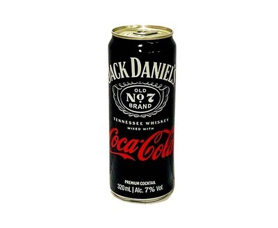 Jack Daniel’s Old No.7 Brand Tennessee Whiskey Mixed with Coca Cola Premium Cocktail 320mL