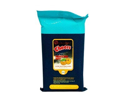 Cheers Surface Disinfecting Wipes Citrus Fresh Scent 30 Pre-Moistened Wipes (18cm x 30cm)