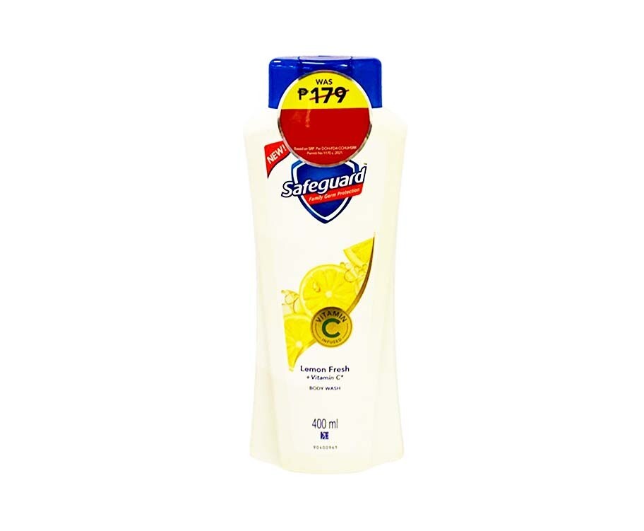 Safeguard Family Germ Protection Lemon Fresh + Vitamin C Body Wash 400mL