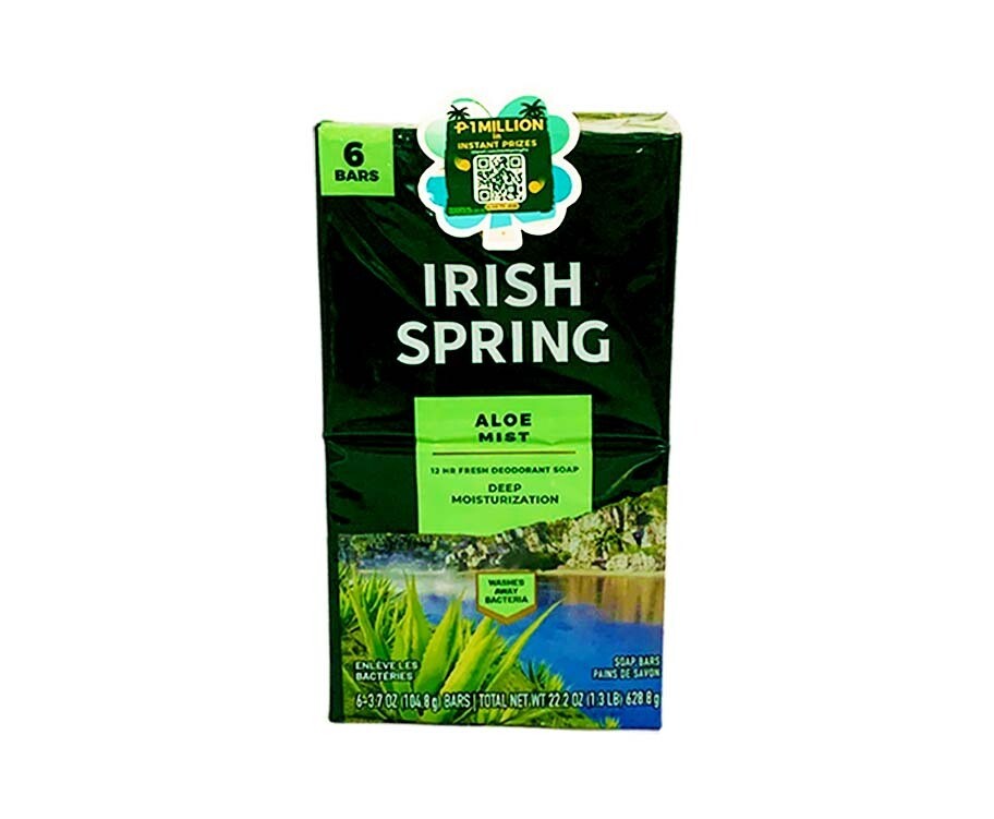 Irish Spring Aloe Mist Deep Moisturization (6 Bars x 104.8g)