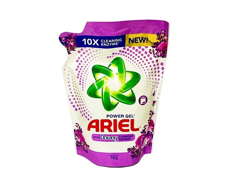 Ariel Power Gel with Downy Lavender Inspired Liquid Refill 795g